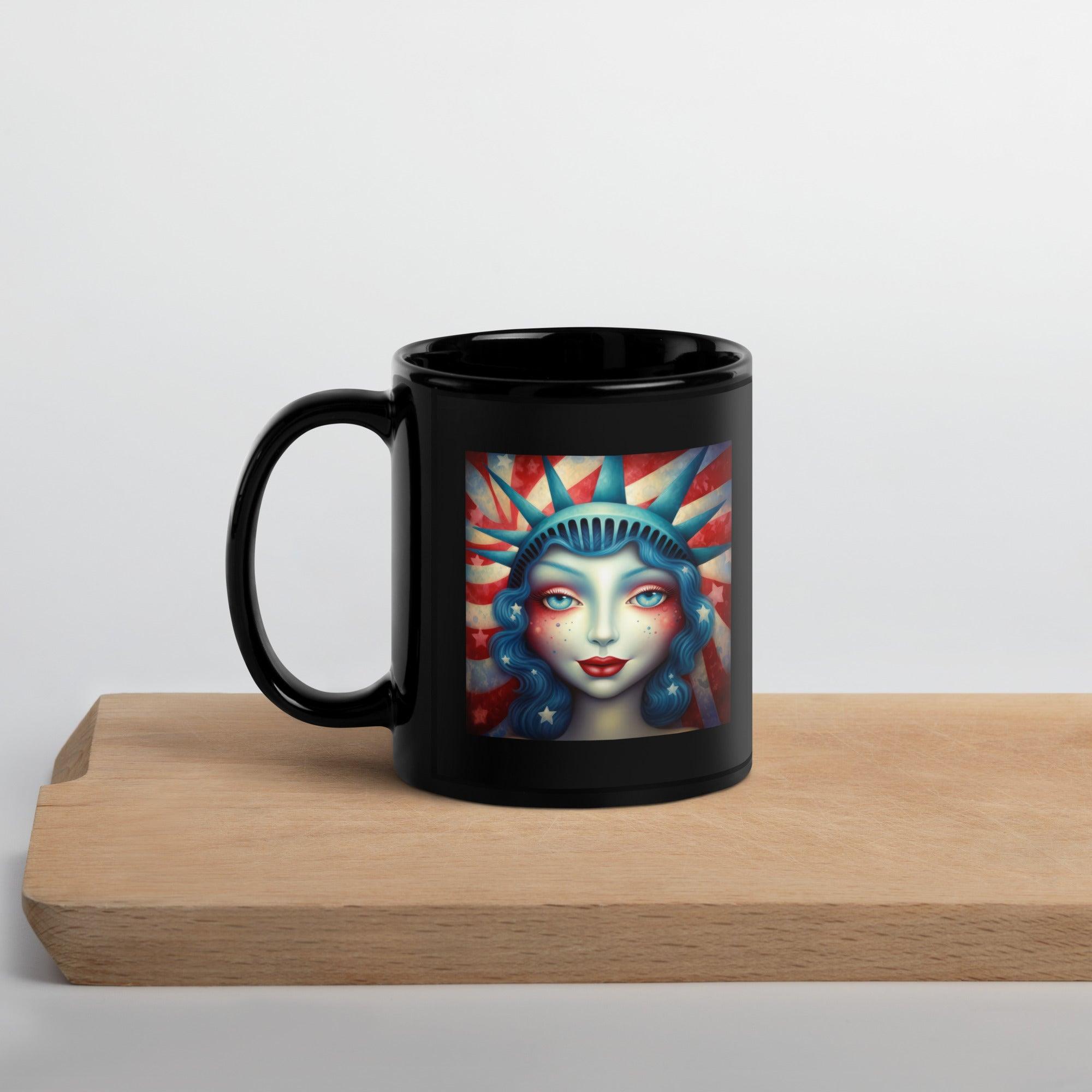 American Tradition Black Glossy Mug - Beyond T-shirts