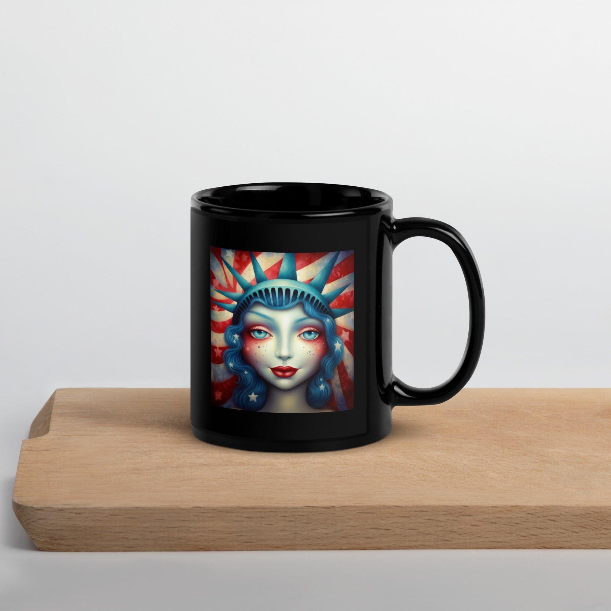 American Tradition Black Glossy Mug - Beyond T-shirts