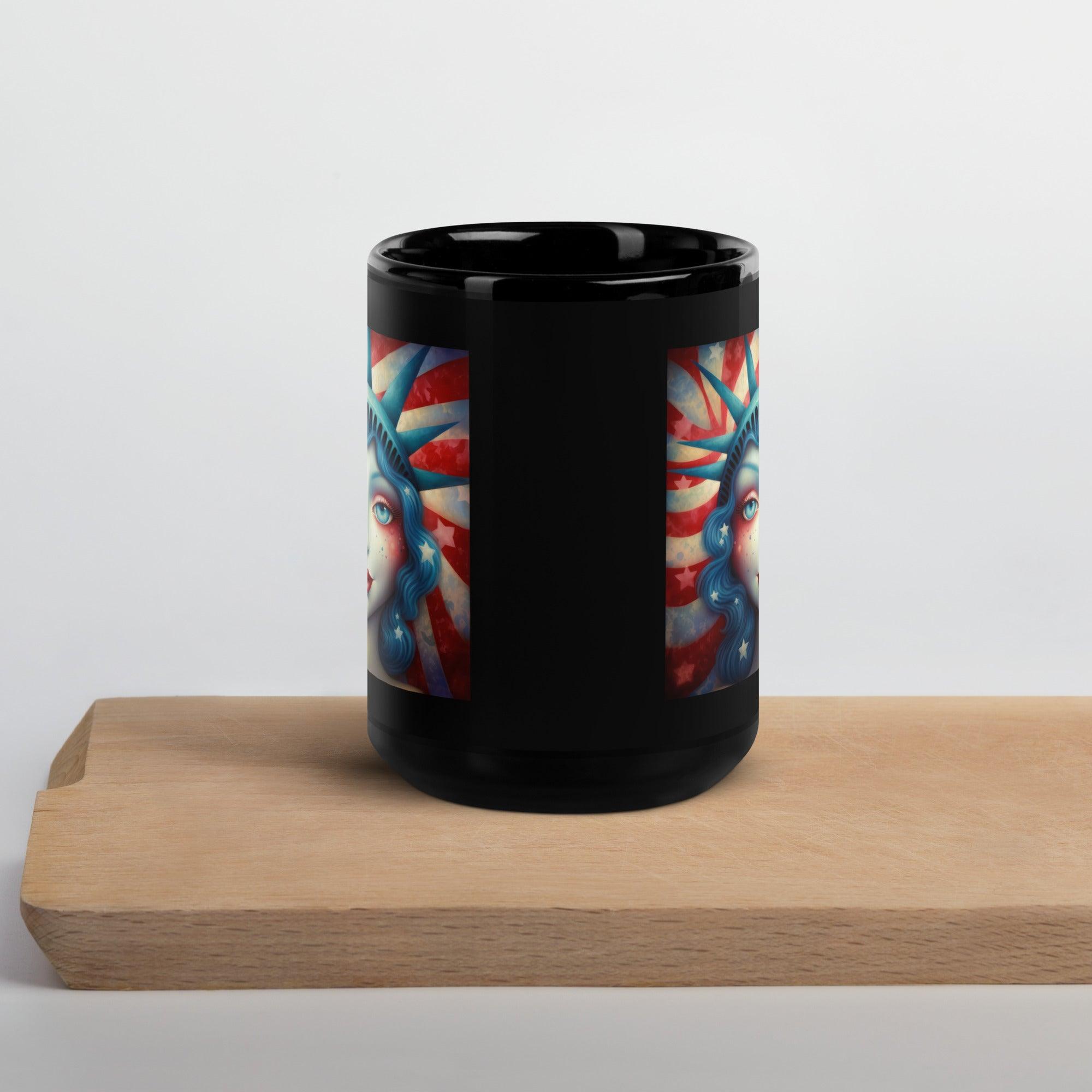 American Tradition Black Glossy Mug - Beyond T-shirts