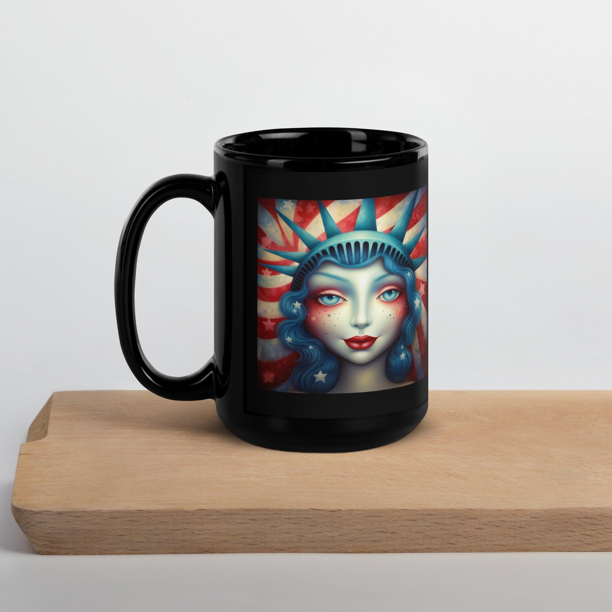 American Tradition Black Glossy Mug - Beyond T-shirts