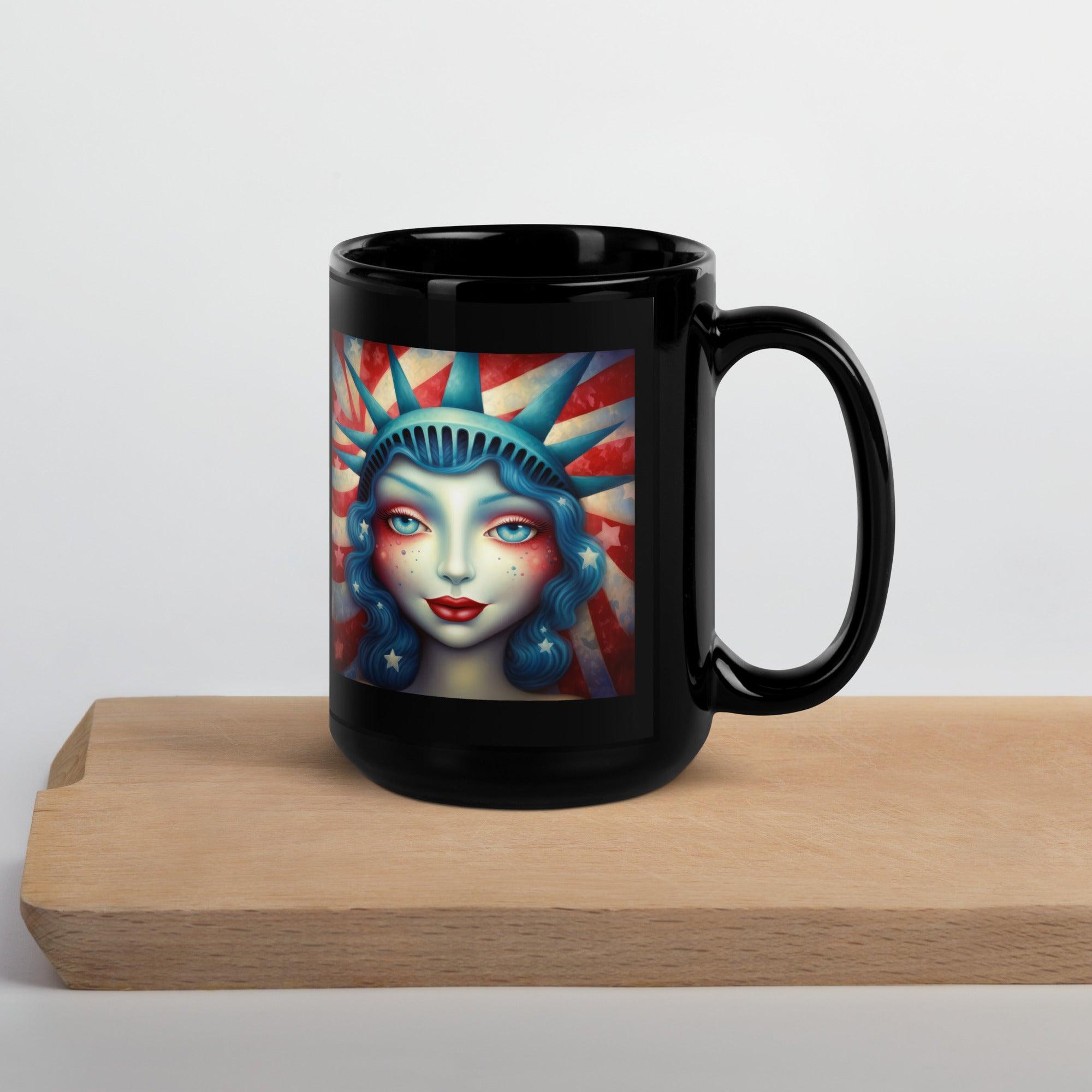 American Tradition Black Glossy Mug - Beyond T-shirts