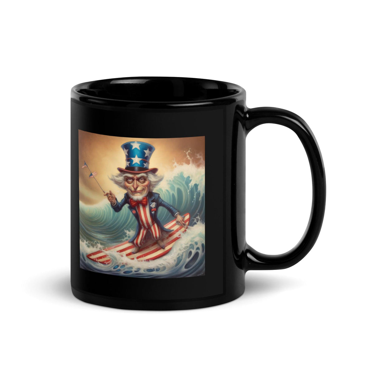 An American Dream Black Glossy Mug - Beyond T-shirts