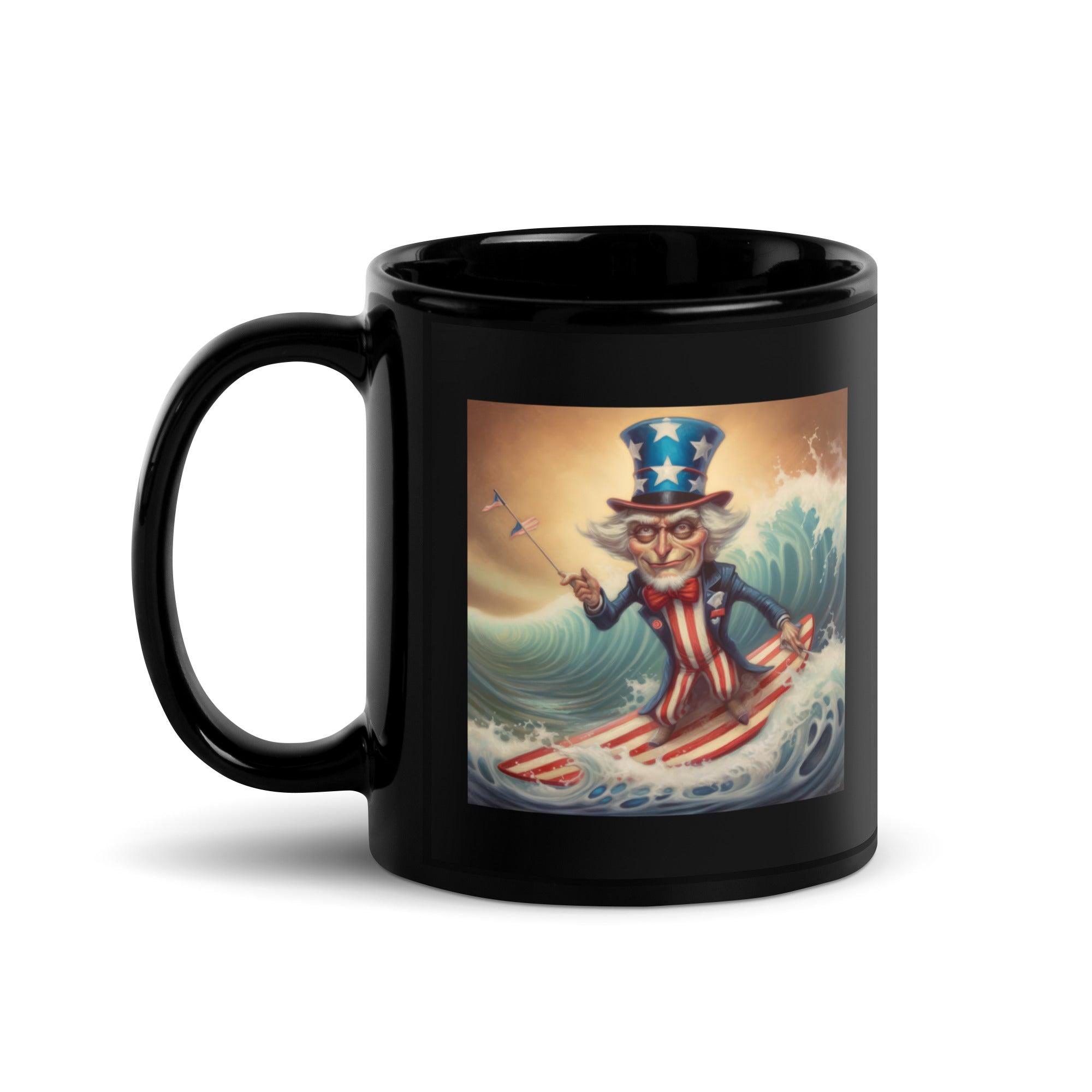 An American Dream Black Glossy Mug - Beyond T-shirts