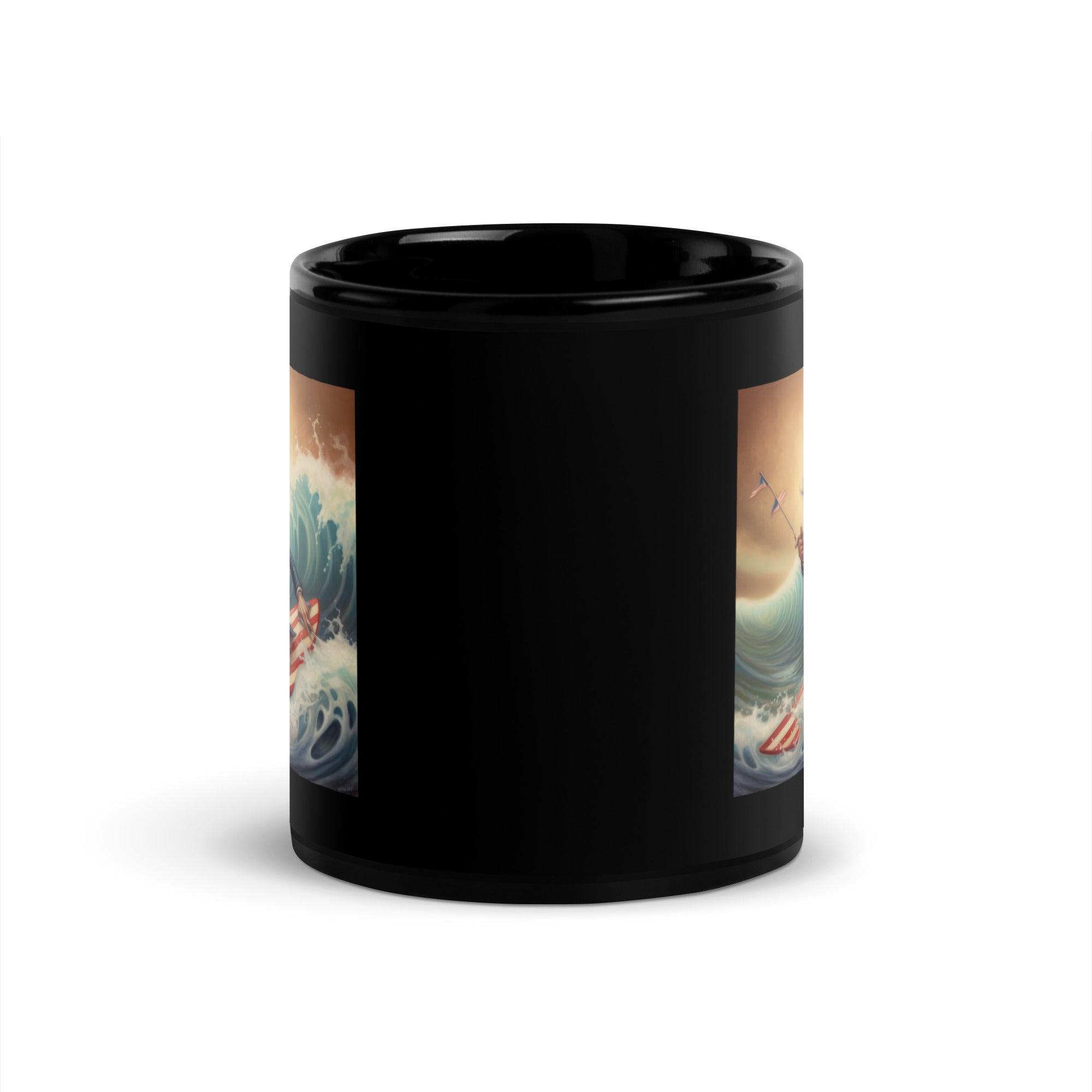 An American Dream Black Glossy Mug - Beyond T-shirts