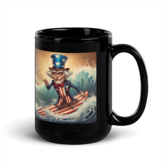 An American Dream Black Glossy Mug - Beyond T-shirts