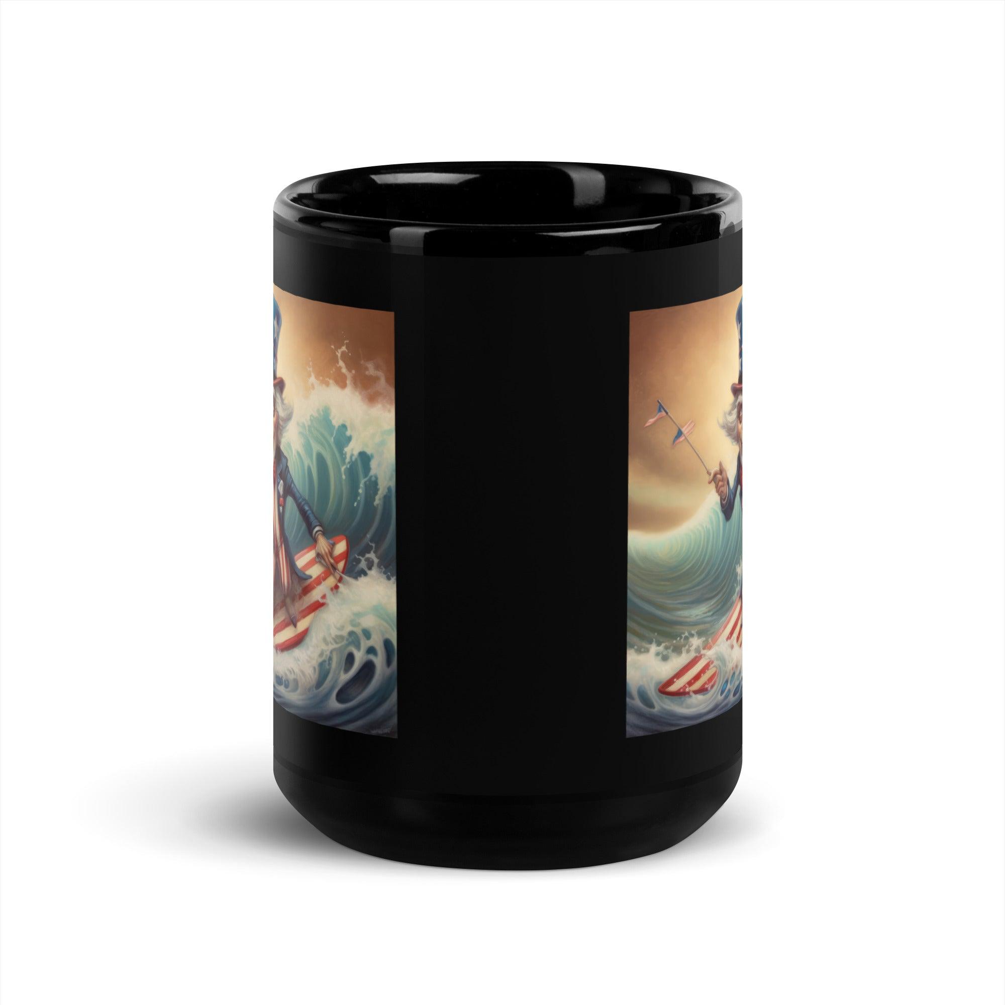 An American Dream Black Glossy Mug - Beyond T-shirts