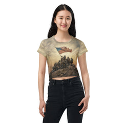 An American Journey All-Over Print Crop Tee - Beyond T-shirts