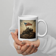 An American Journey White Glossy Mug - Beyond T-shirts