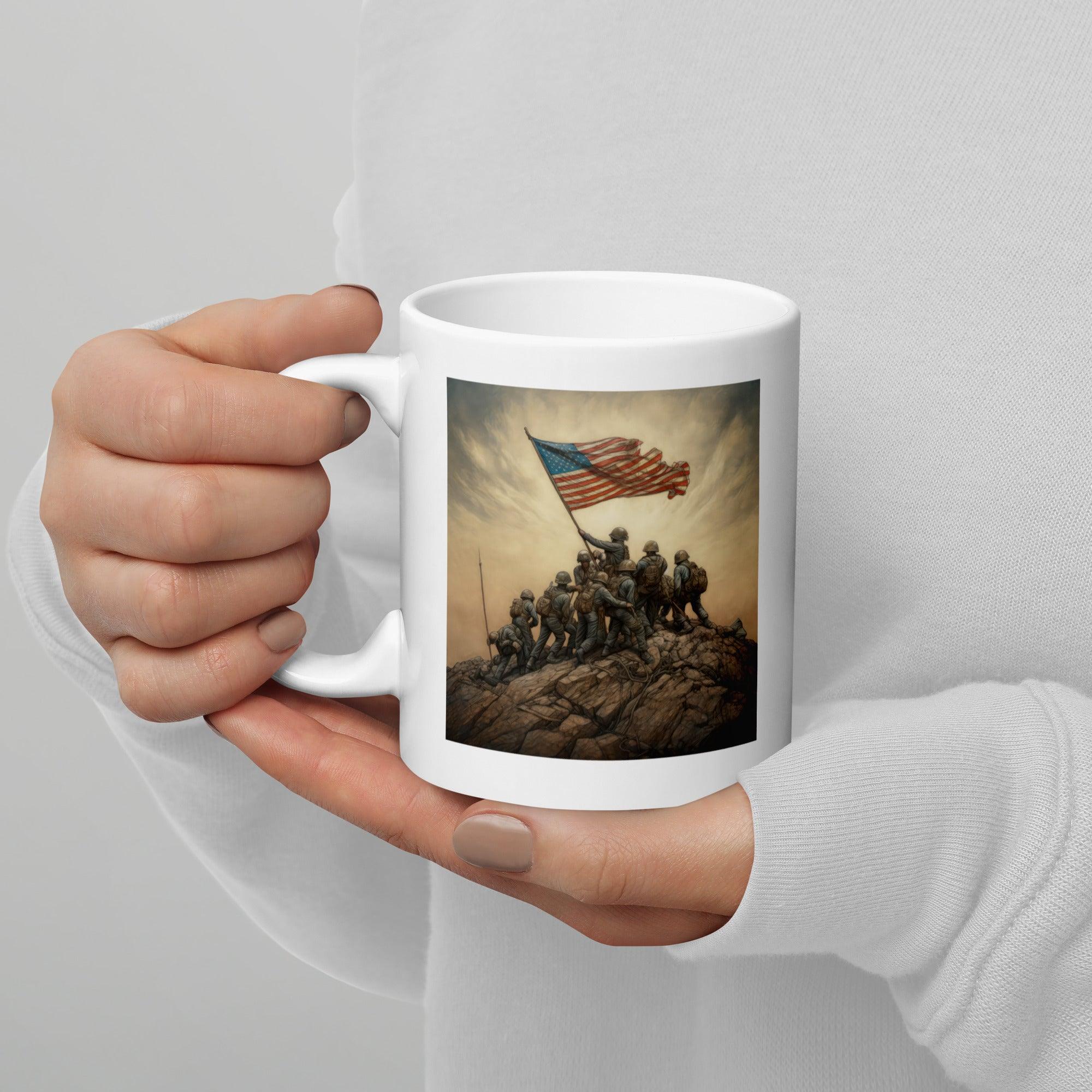 An American Journey White Glossy Mug - Beyond T-shirts