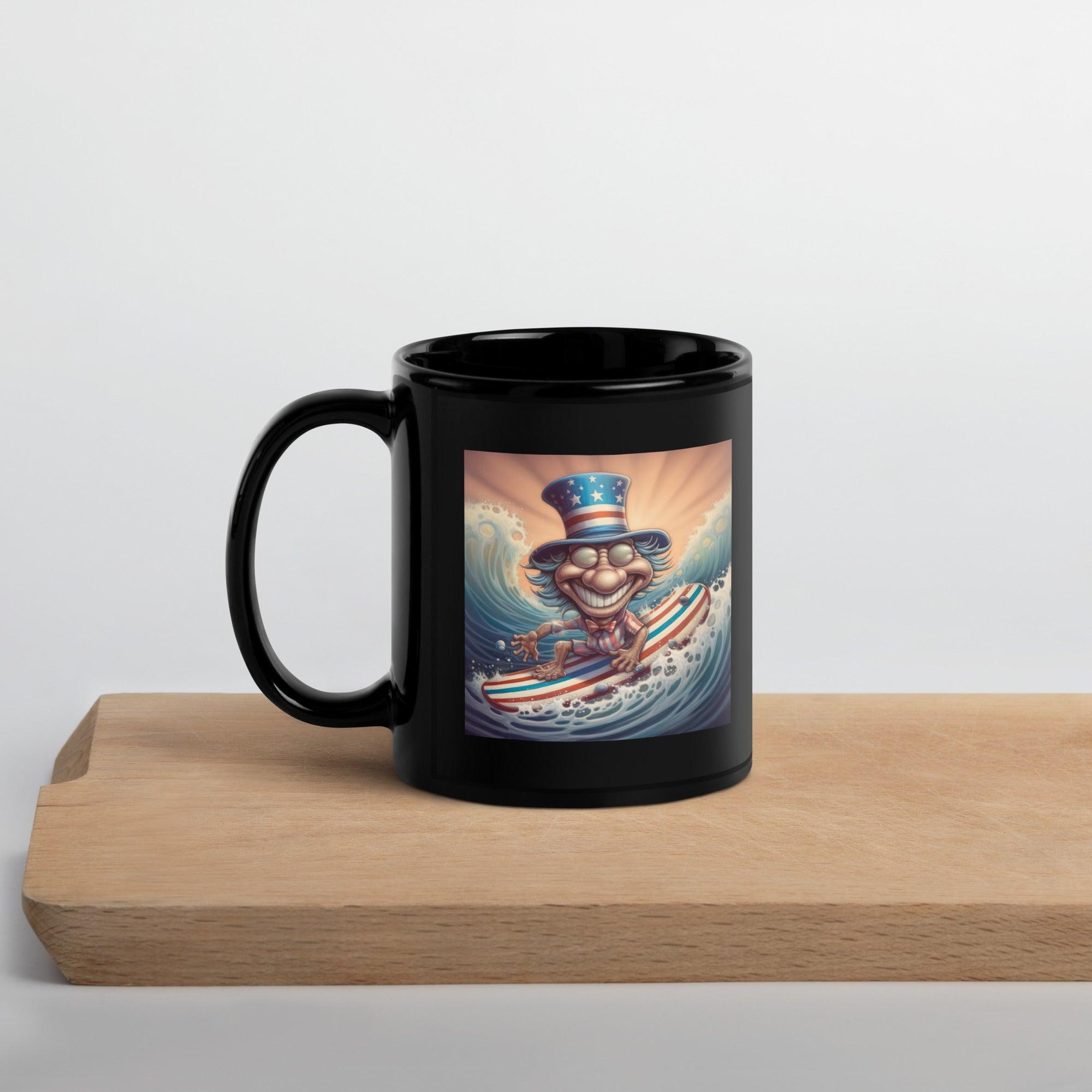 An American Vision Black Glossy Mug - Beyond T-shirts