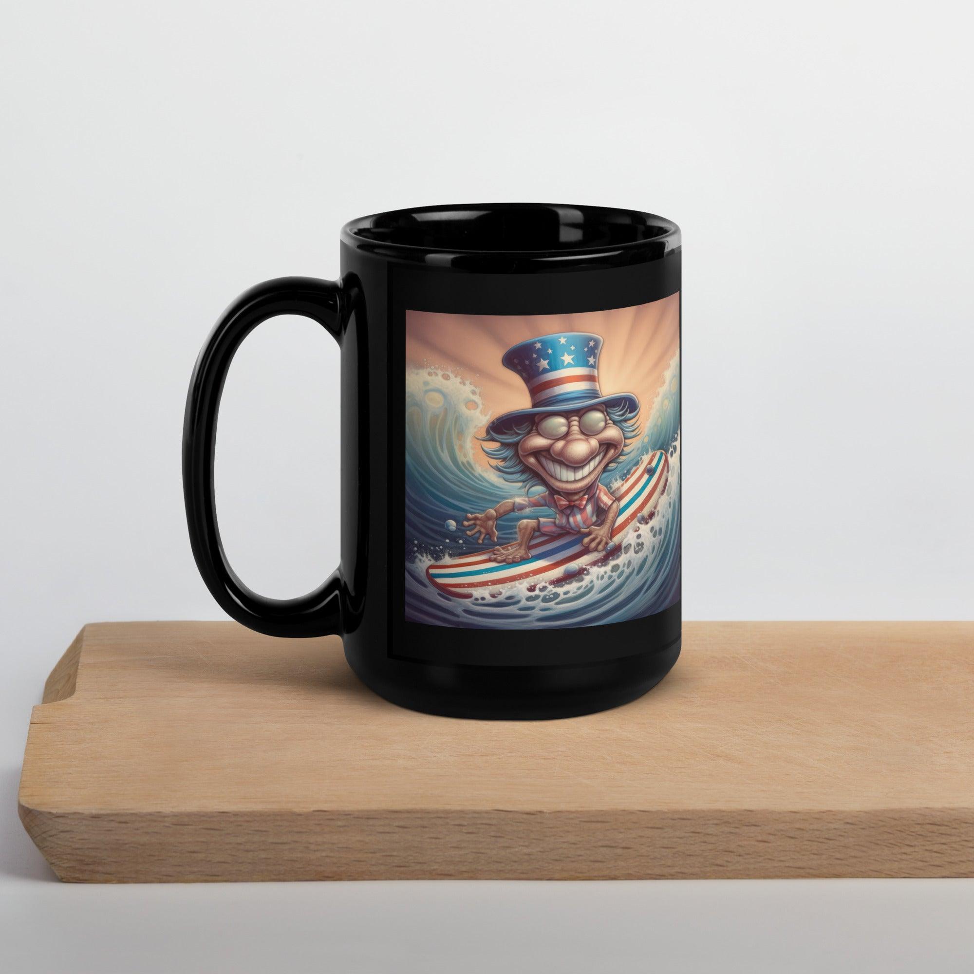 An American Vision Black Glossy Mug - Beyond T-shirts