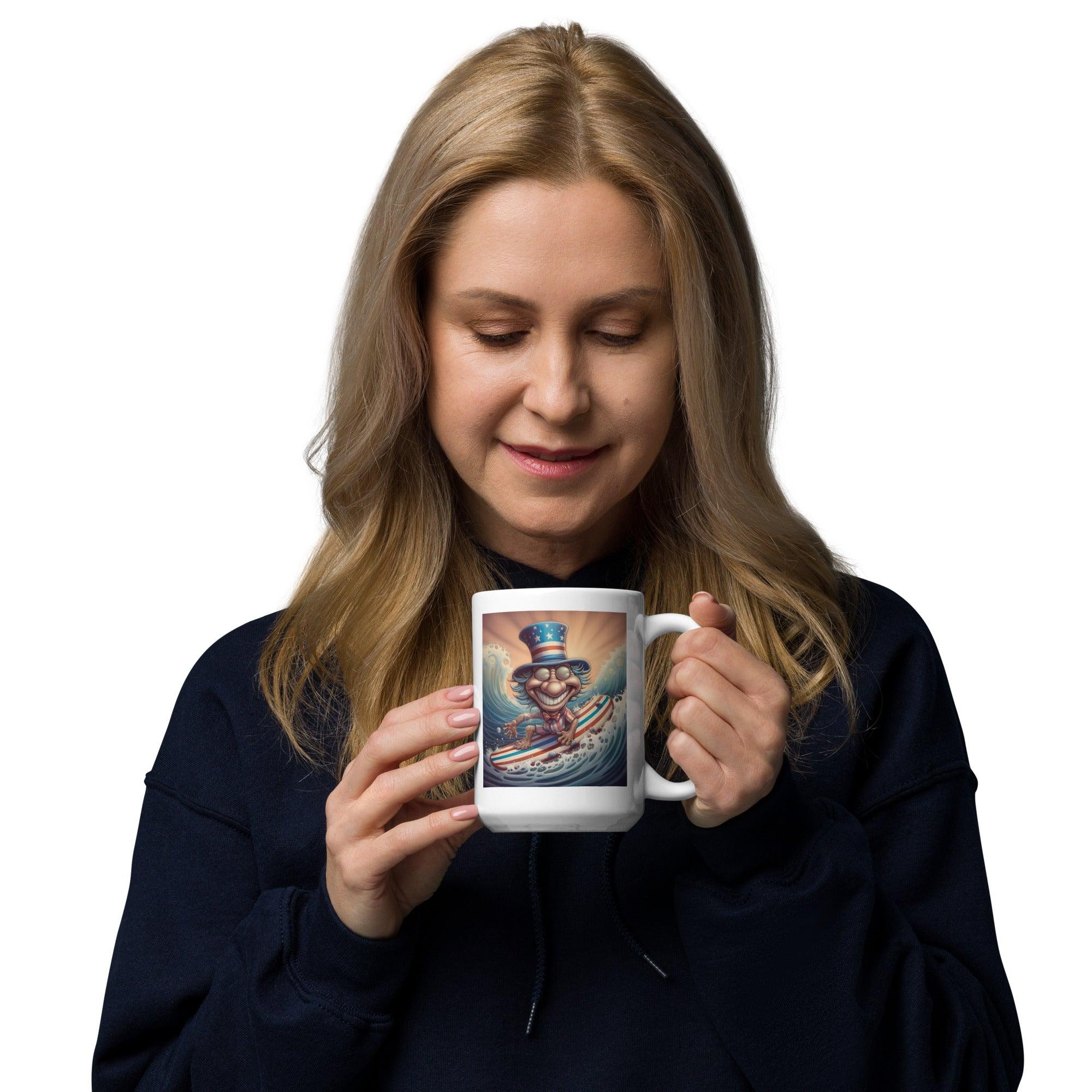 An American Vision White Glossy Mug - Beyond T-shirts