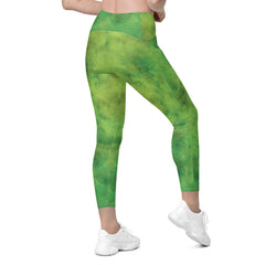 Angelic Iris Gallery Crossover Leggings - Side View