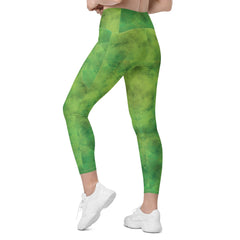 Angelic Iris Gallery Crossover Leggings - Black Color Option