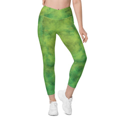 Angelic Iris Gallery Crossover Leggings - Grey Color Option