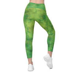 Angelic Iris Gallery Crossover Leggings - Close-Up Pocket Detail