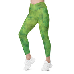 Angelic Iris Gallery Crossover Leggings - Model Wearing