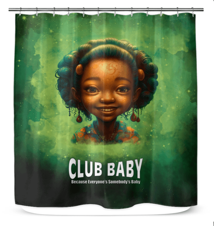 Close-up of Angelic Iris Gallery Shower Curtain fabric detail.