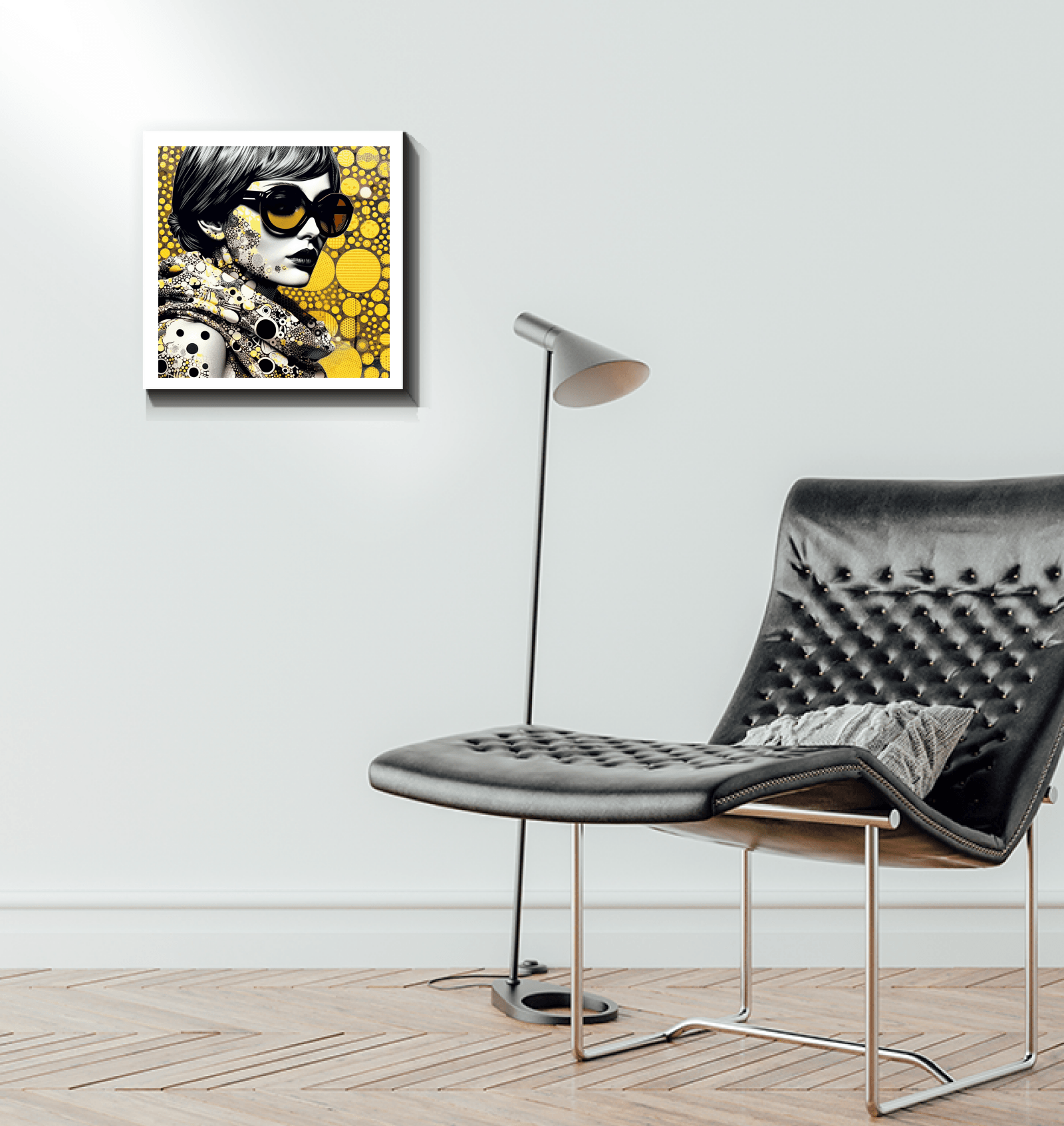 Side view of Artistic Accomplishments wrapped canvas showing depth.