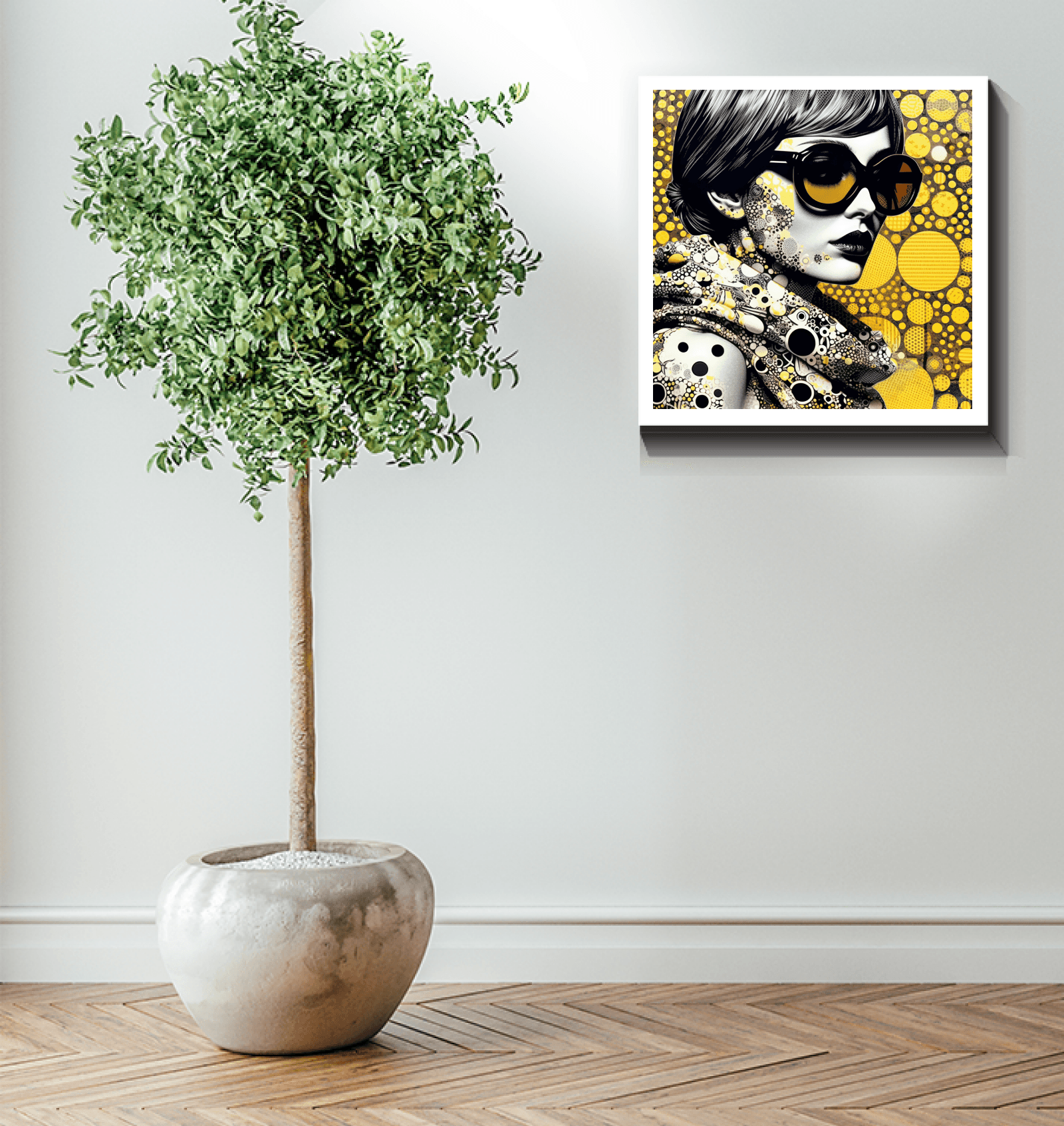 Artistic Accomplishments canvas art in a well-lit office setting.