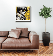 Gallery view of Artistic Accomplishments wrapped canvas on wall.