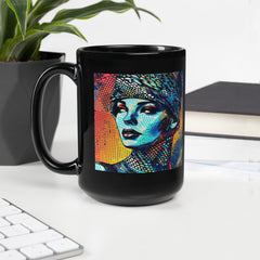 Artistic Admiration Black Glossy Mug - Beyond T-shirts
