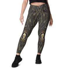 Artistic Adventure III Crossover Leggings Front View.