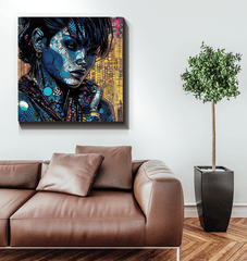 Artistic Adventure Wrapped Canvas in a well-lit room highlighting the artwork's texture.