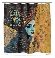 Artistic Aesthetics Shower Curtain featuring abstract design.