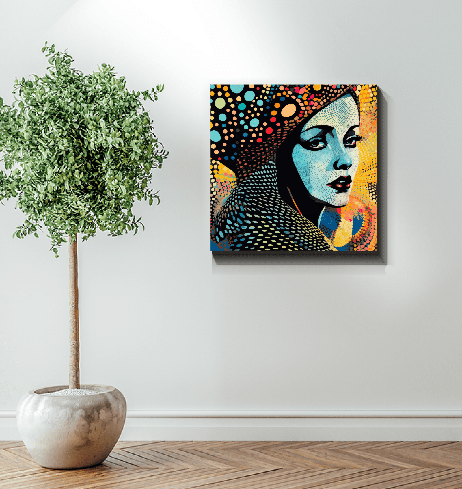 Detail Shot of Artistic Aesthetics Canvas Wrap.