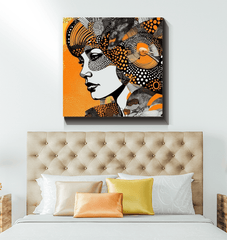 Elegant wrapped canvas with vibrant colors