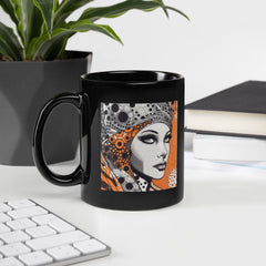 Artistic Aptitude Black Glossy Mug Side View