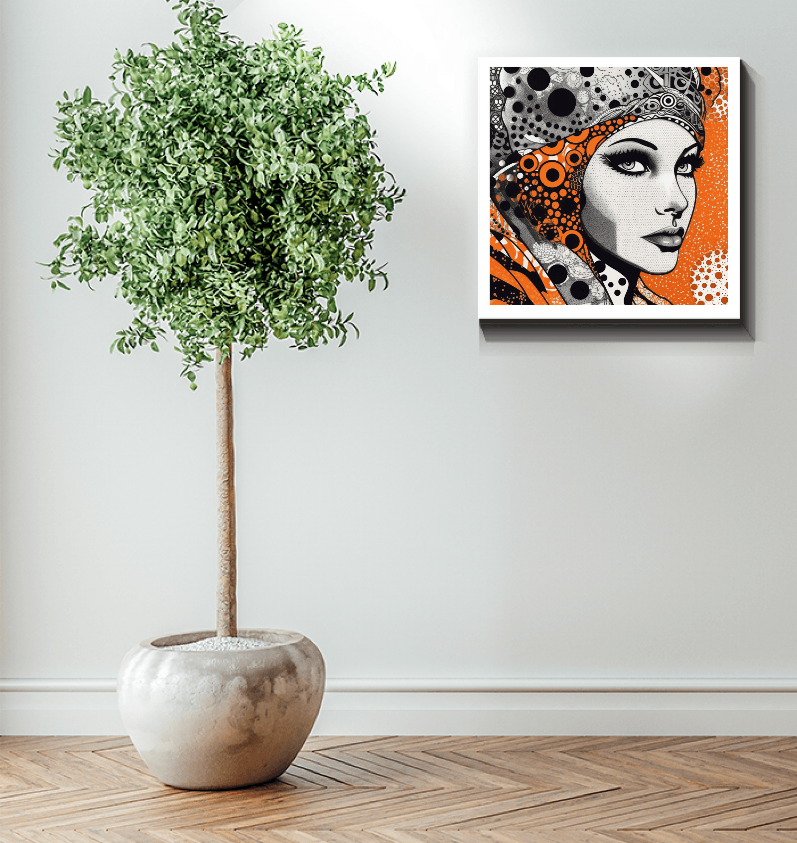 Detail of the vibrant colors on Artistic Aptitude canvas art.