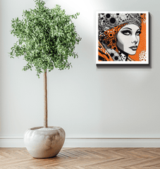 Detail of the vibrant colors on Artistic Aptitude canvas art.