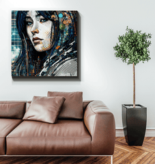 Artistic Aura abstract wrapped canvas art.