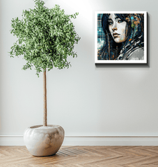 Elegant artistic aura wrapped canvas for home decor.