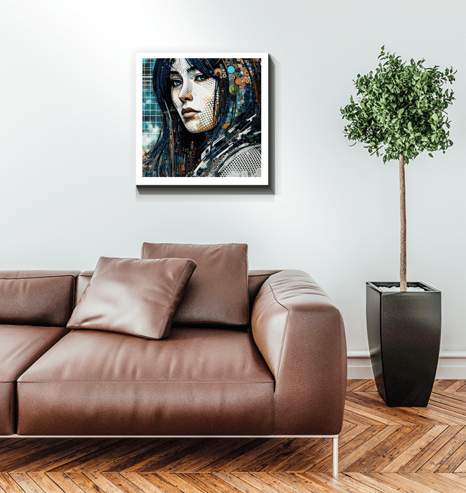 Artistic Aura abstract design canvas art piece.