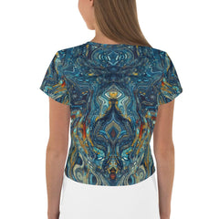 Unique pattern Artistic Auras II crop t-shirt for a stylish look.