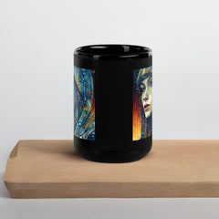 Unique Ceramic Mug in Black.