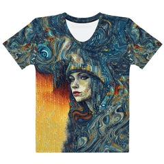 Artistic Auras II Women's T-shirt with abstract design on front.