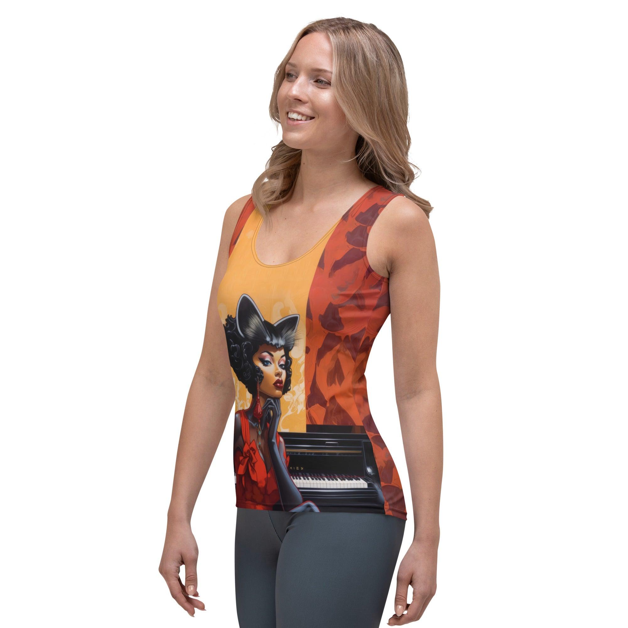 Artists Embody Sublimation Tank Top - Stylish Design Detail