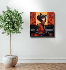 Vibrant wrapped canvas showcasing artistic passion.