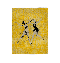 Athletic-inspired dance moves design on twin comforter, perfect for modern decor.