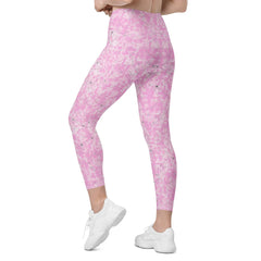 Feminine dance leggings with deep pockets detail