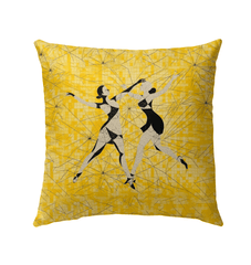 Athletic Feminine Dance Moves Outdoor Pillow - Beyond T-shirts