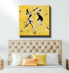 Athletic Feminine Dance Moves Wrapped Canvas - Beyond T-shirts