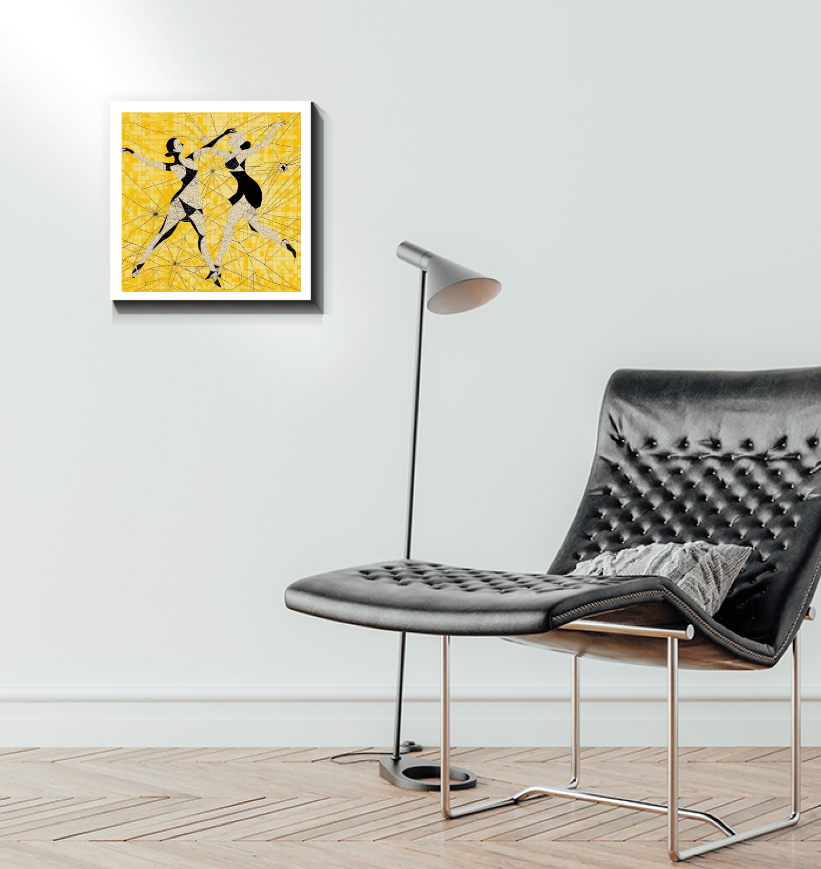 Athletic Feminine Dance Moves Wrapped Canvas - Beyond T-shirts
