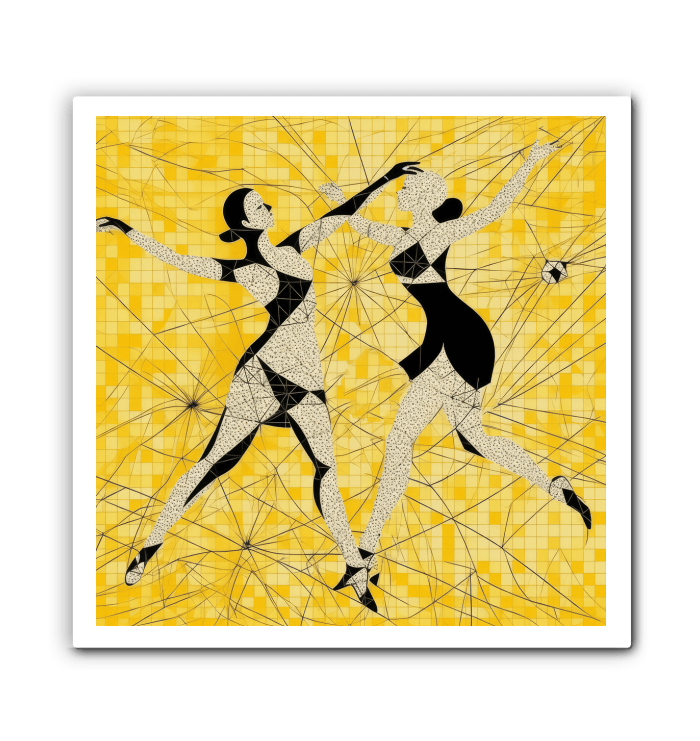 Athletic Feminine Dance Moves Wrapped Canvas - Beyond T-shirts