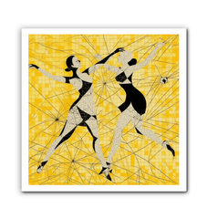 Athletic Feminine Dance Moves Wrapped Canvas - Beyond T-shirts