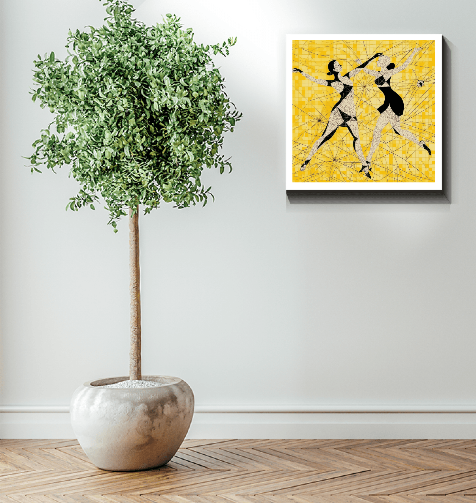 Athletic Feminine Dance Moves Wrapped Canvas - Beyond T-shirts